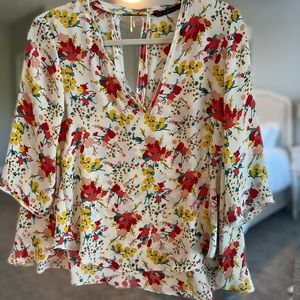 Zara floral blouse